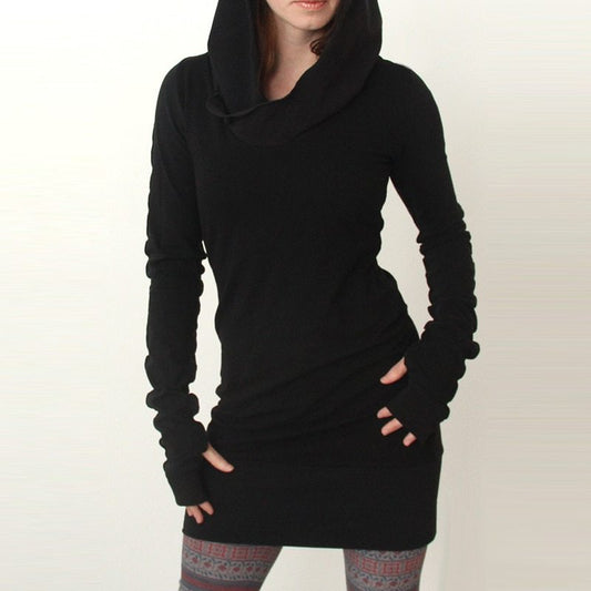 Gothic Black Hoody Dress