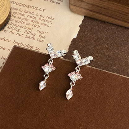 Retro New Geometric Zircon Earrings