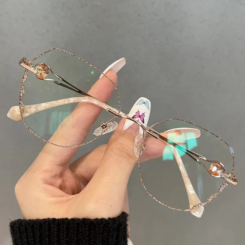 Internet-famous Starry Sky Metal Womens Blue-Light-Blocking Glasses - Viexta