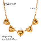 18K Gold Plated Peach Heart-shaped Neckwear