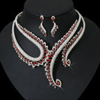 ins-wind-zircon-necklace-earring-set