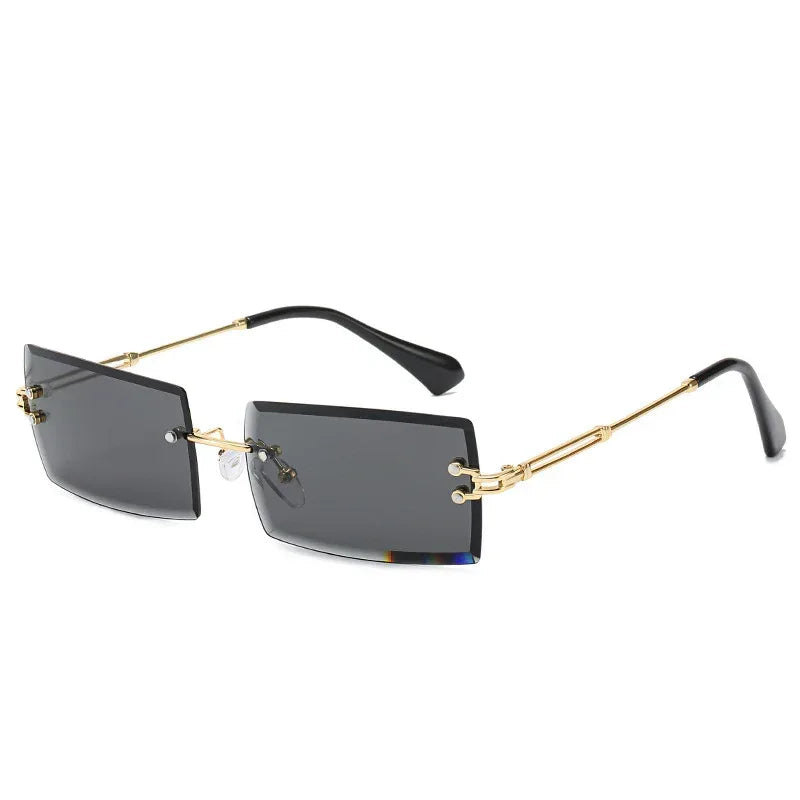 new-rimless-cut-edge-square-sunglasses - Viexta