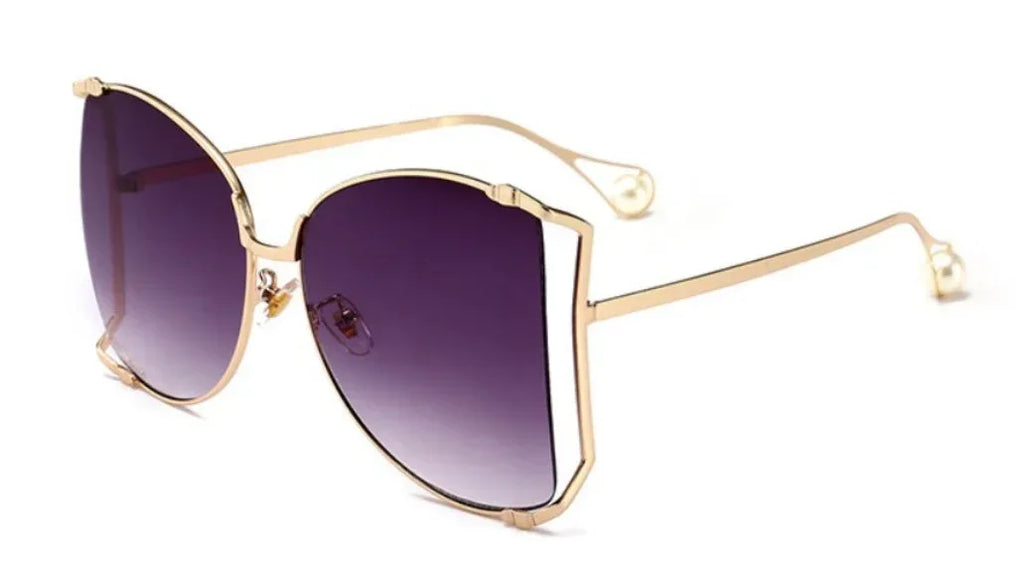 Square Women Metal Frame Sunglasses - Viexta