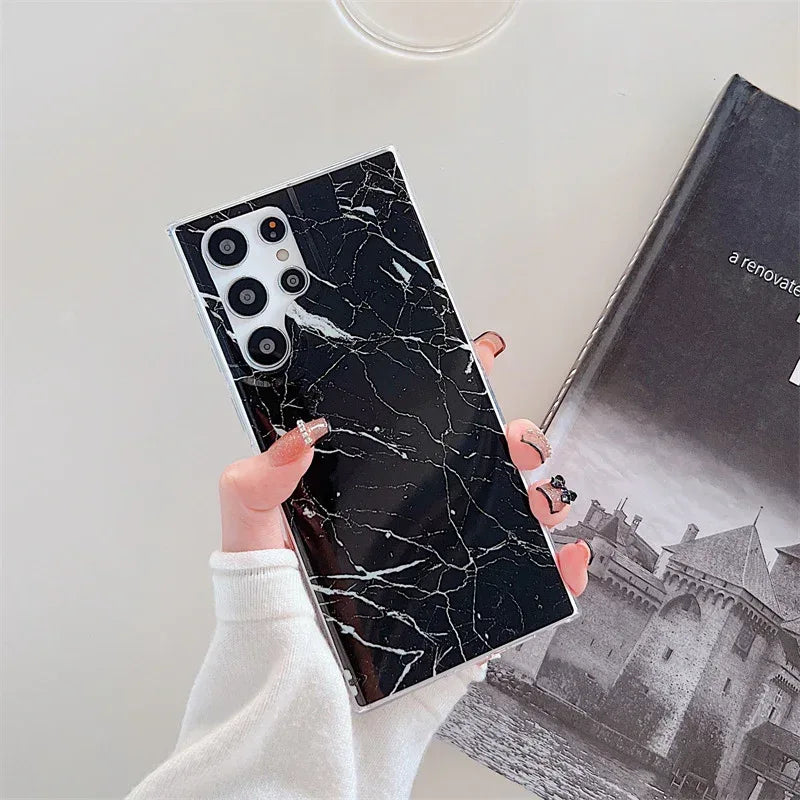 Marble Pattern Soft Shell Samsung Phone Case - Viexta