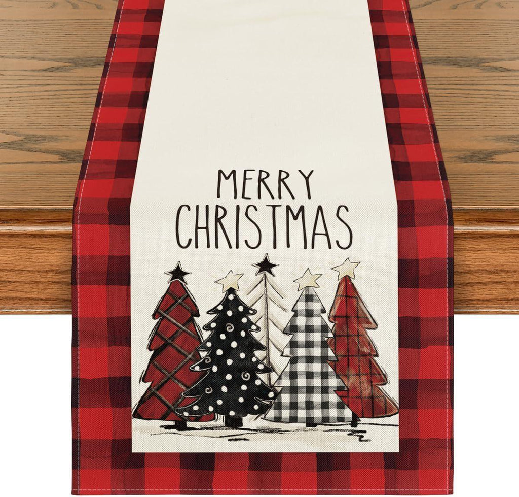 christmas-trees-merry-xmas-table-runner - Viexta