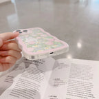 Wavy-edge Flower Bunny Silicone iPhone Case - Viexta