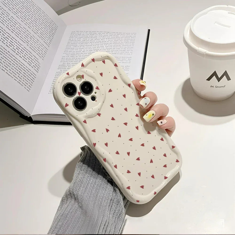 all-inclusive-painted-cream-pattern-heart-iphone-case - Viexta