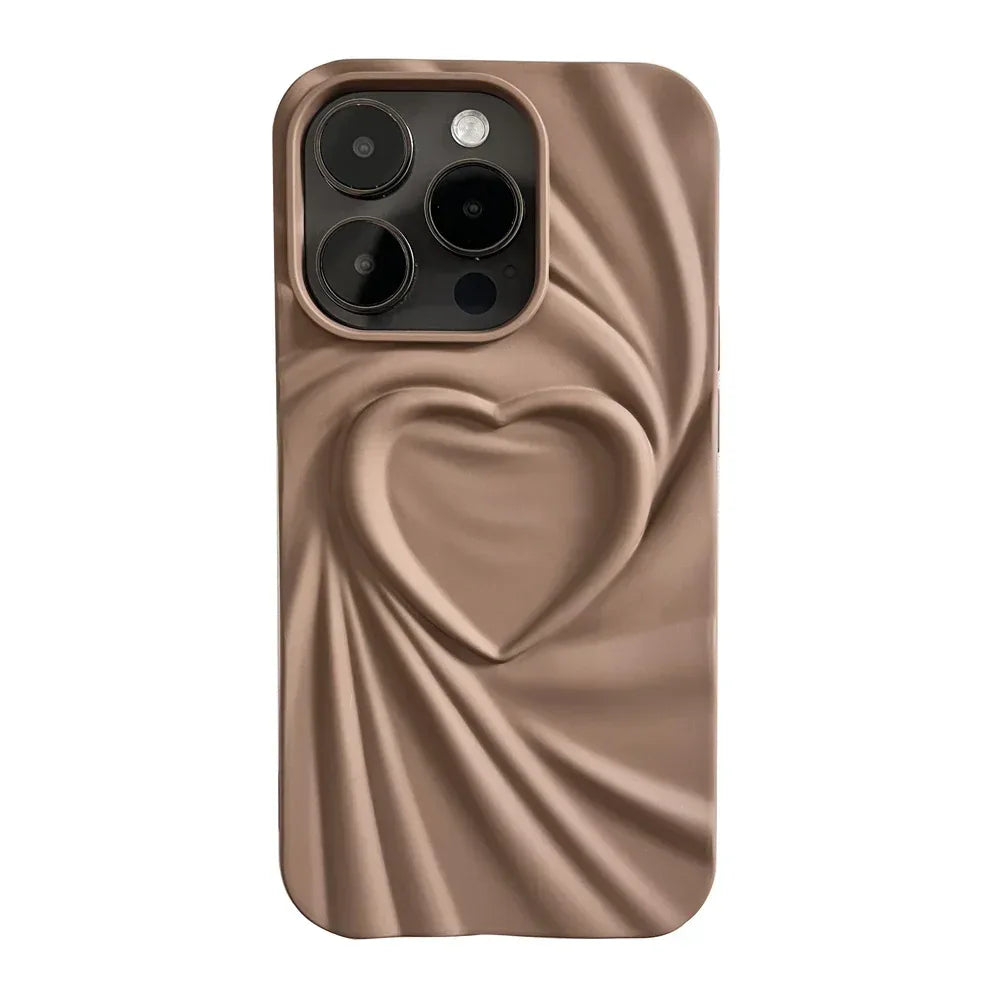 Creative Pleated Love Phone Case - Viexta