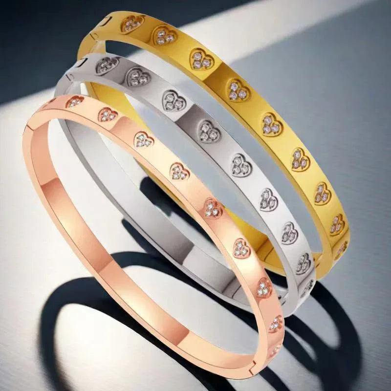 Titanium Steel Heart embedded Kada - Viexta