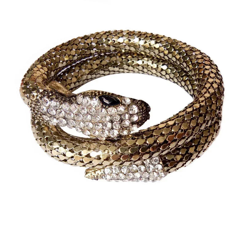 punk-diamond-multi-strand-snake-bracelet - Viexta