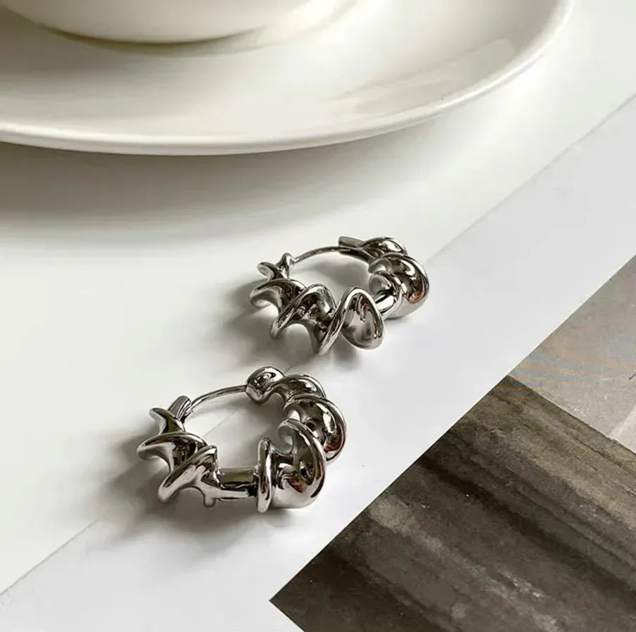 Dongdaemun Spiral Earrings - Viexta