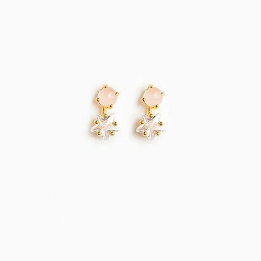 Zircon Star Moon Earrings - Viexta