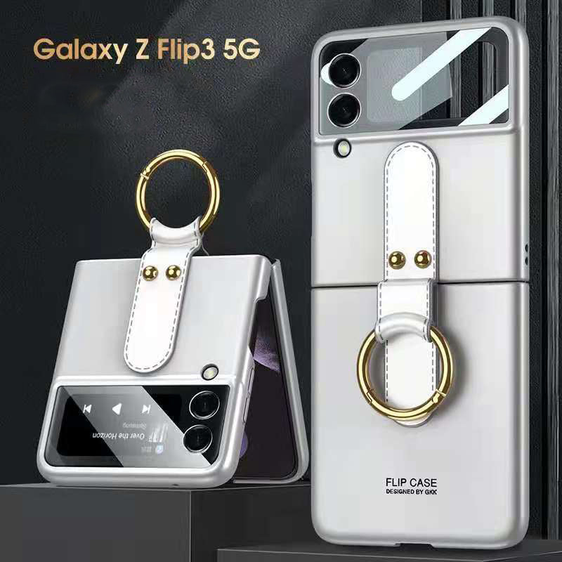 The New Model Is Suitable For Samsung Galaxy Z Flip3 Mobile Phone Shell Ring Folding Creative Ultra Thin Shell Film One