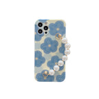 Blue Floral Pearl Bracelet iPhone case