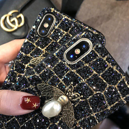 Glitter bee iPhone Case