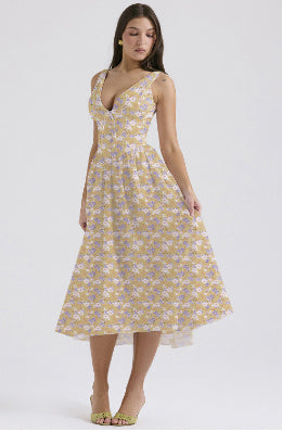 V-neck A-line Dresses With Pockets