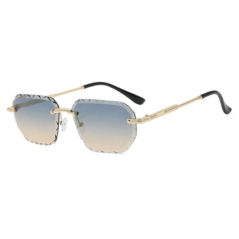 Frameless Trimming Square Sunglasses - Viexta