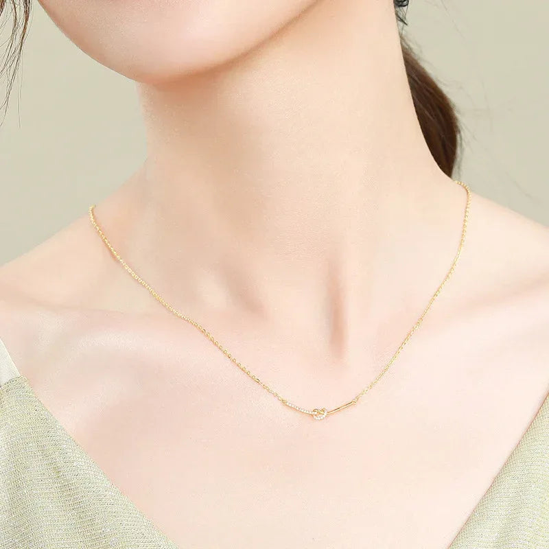 S925 Tug Clavicle Chain - Viexta