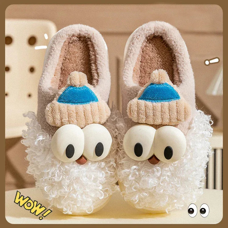 Cartoon Bearded Santa Claus Slippers - Viexta