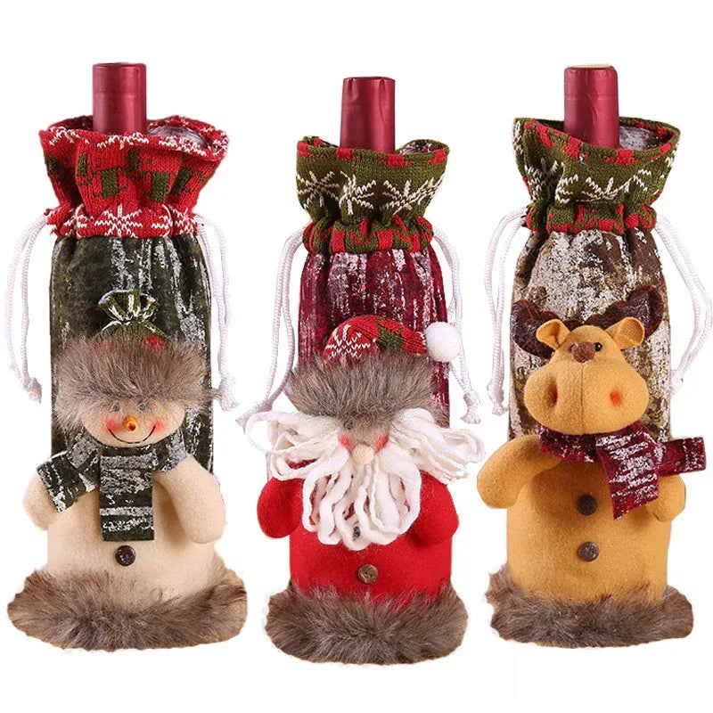 christmas-decorations-christmas-wine-bottle-socks - Viexta