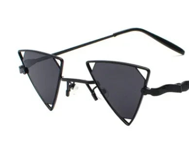 Punk wind triangle hollow sunglasses - Viexta