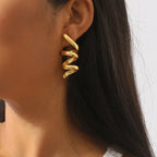 Spiral Personalized Earrings - Viexta