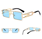Steampunk men metal frame sun glasses for women - Viexta