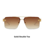 Women's Square Trimmed Sunglasses With Large Frame - Viexta