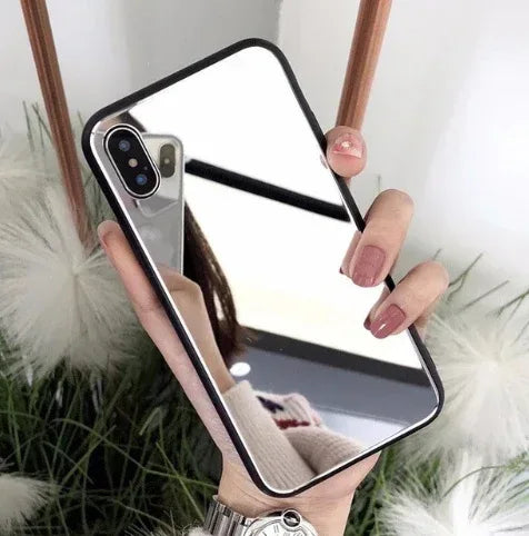 IPhone mirror phone case with self-timer glass case - Viexta