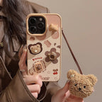 3D Cookie Bear iPhone Case In Leather Style - Viexta