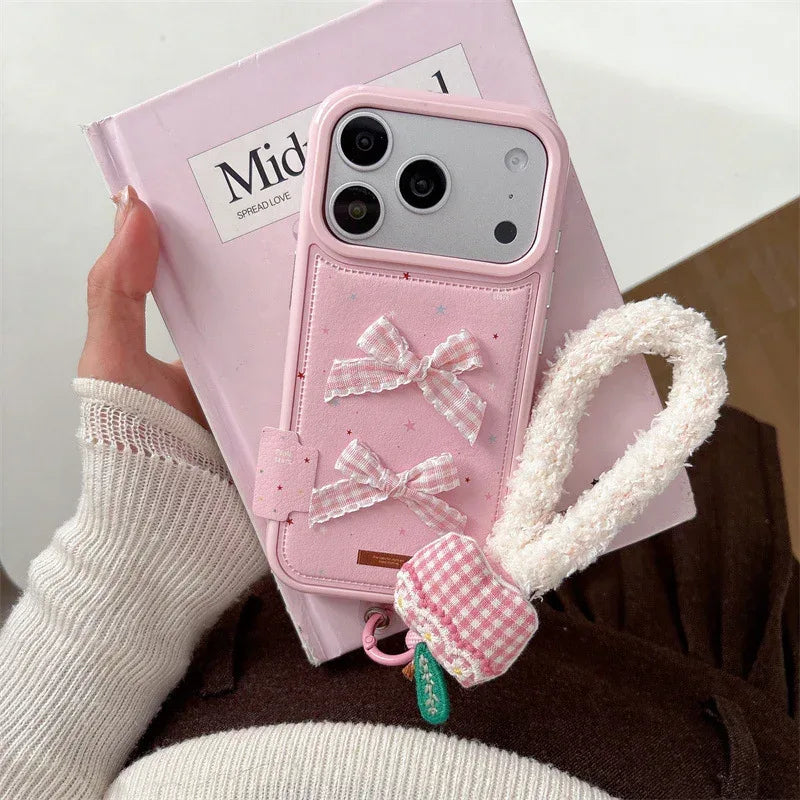 Korean-style Colorful Star Ribbon Bow iPhone Case - Viexta