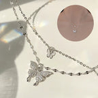 Double Layer Butterfly Clavicle Chain - Viexta