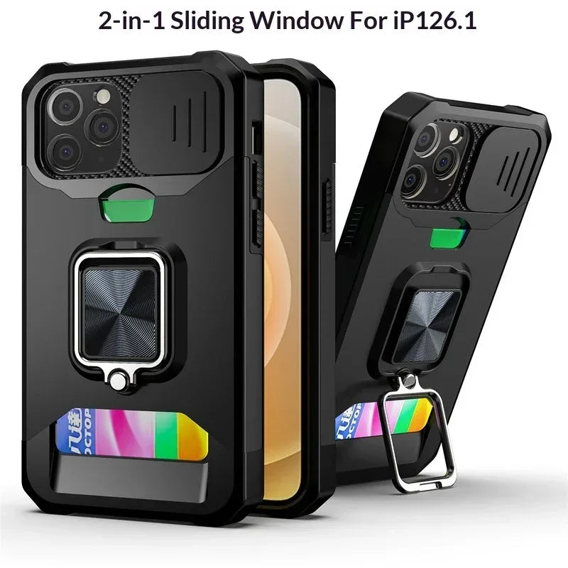 Sliding-window Card-insert iPhone Cases - Viexta