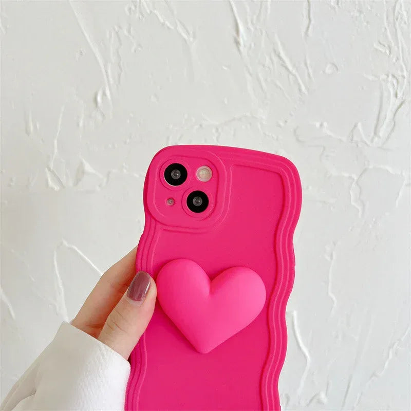 Wavy Edge Silicone Three-dimensional iPhone Case - Viexta