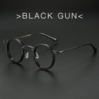 vintage-round-frame-glasses-frame-anti-blue-ray-plain-glasses - Viexta