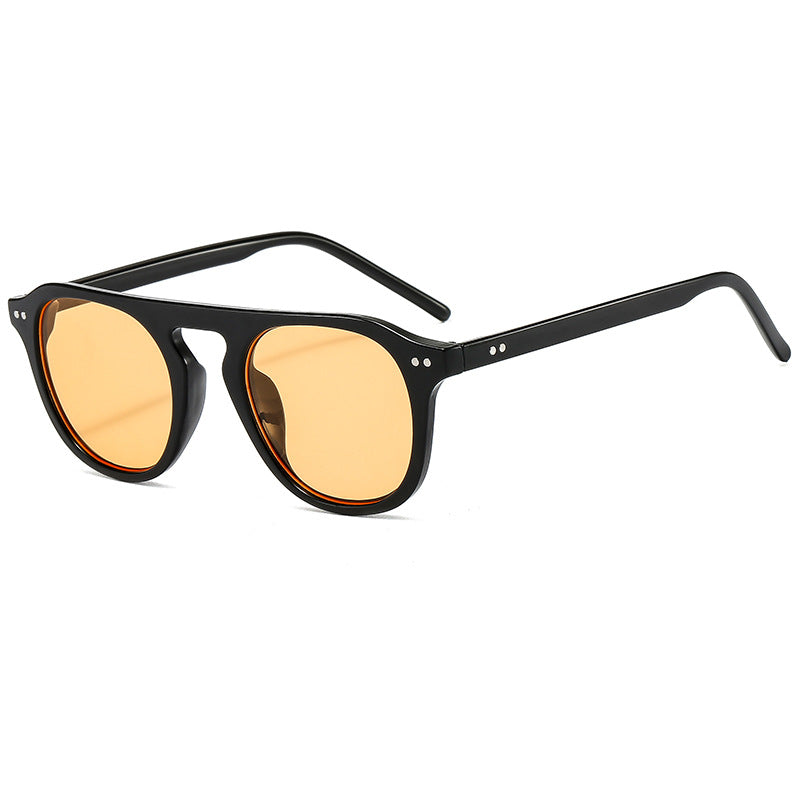 New Korean Version Of Retro Rice Nail Sunglasses Men And Women Trend Jelly Color Aviator Sunglasses Sunglasses