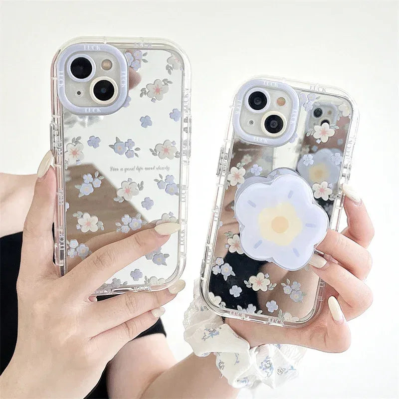mirror-blue-flower-iphone-case - Viexta