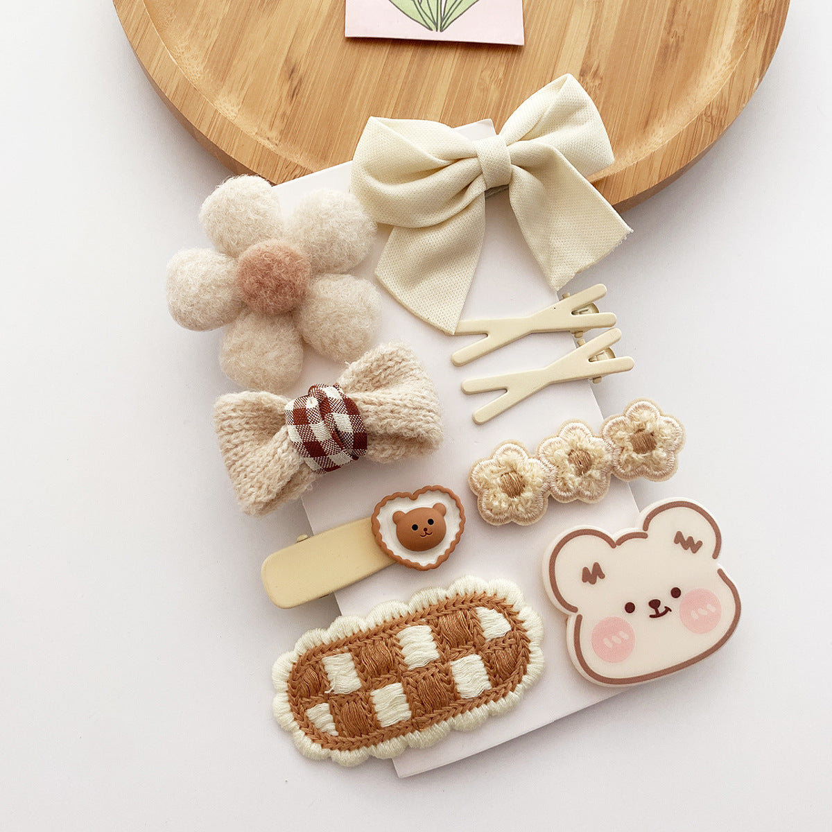 Korean Milk Tea Color Plush Hairpin