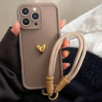 Lanyard Heart Design Silicone iPhone Case - Viexta