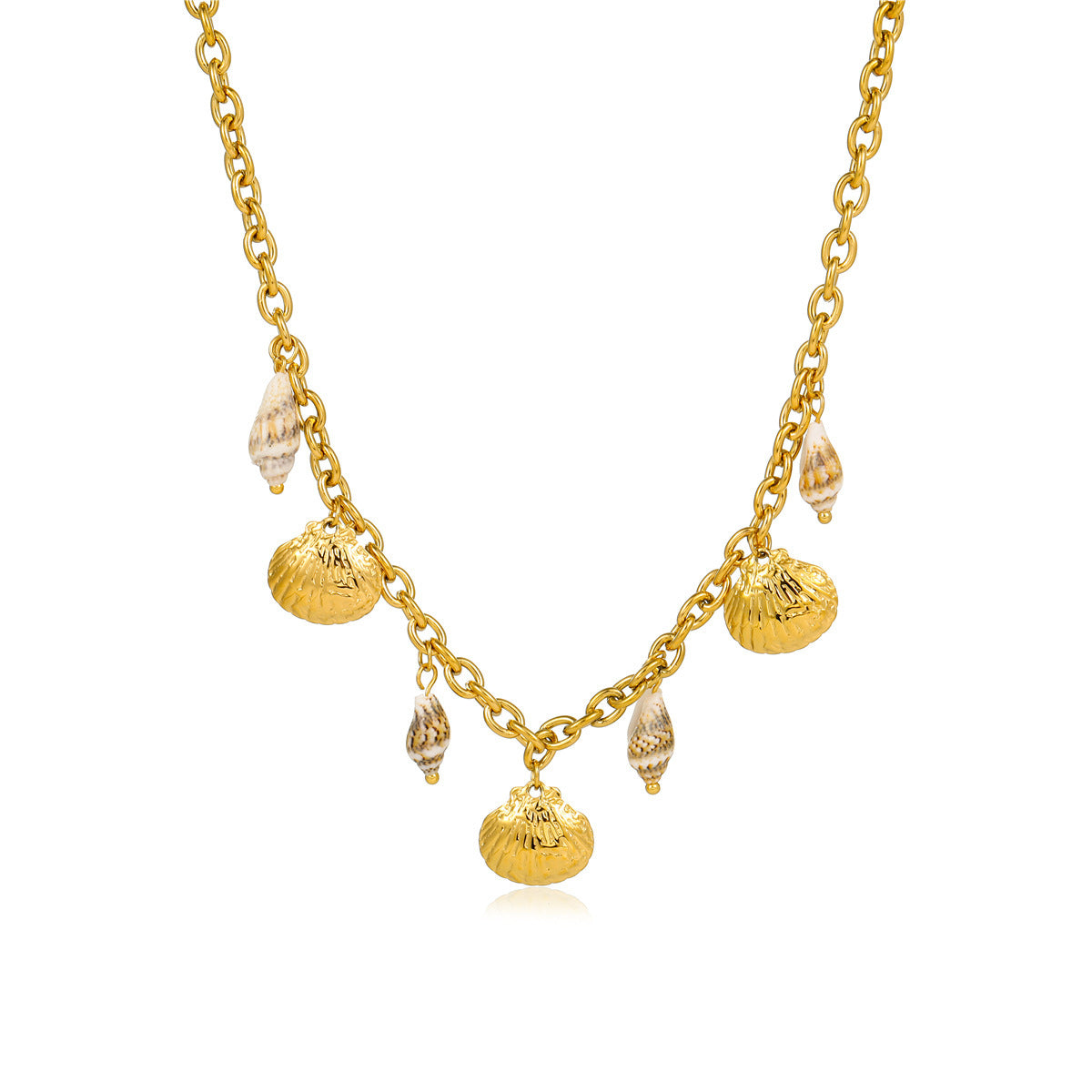ocean-style-18k-gold-titanium-steel-shell-necklace