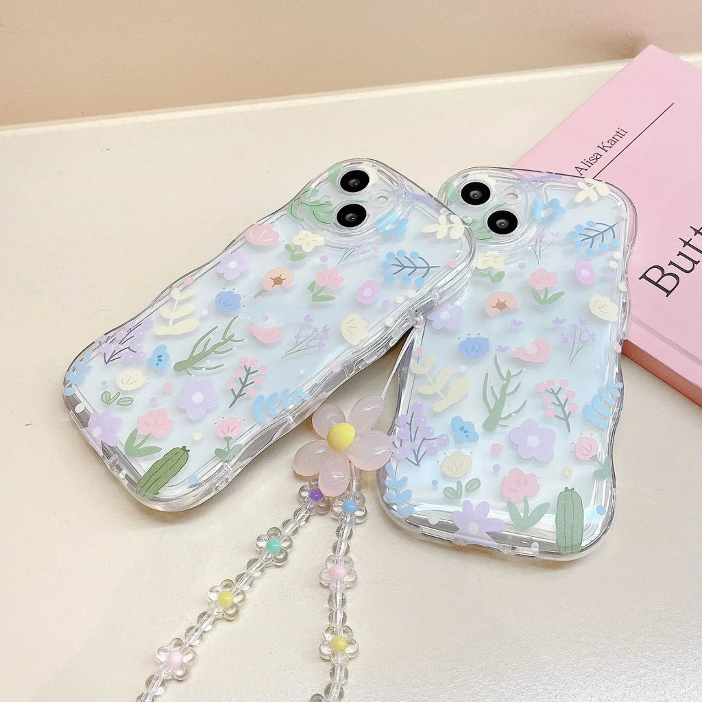 Wavy Bubble Phone Case with Charm - Viexta