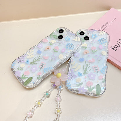 Wavy Bubble Phone Case with Charm