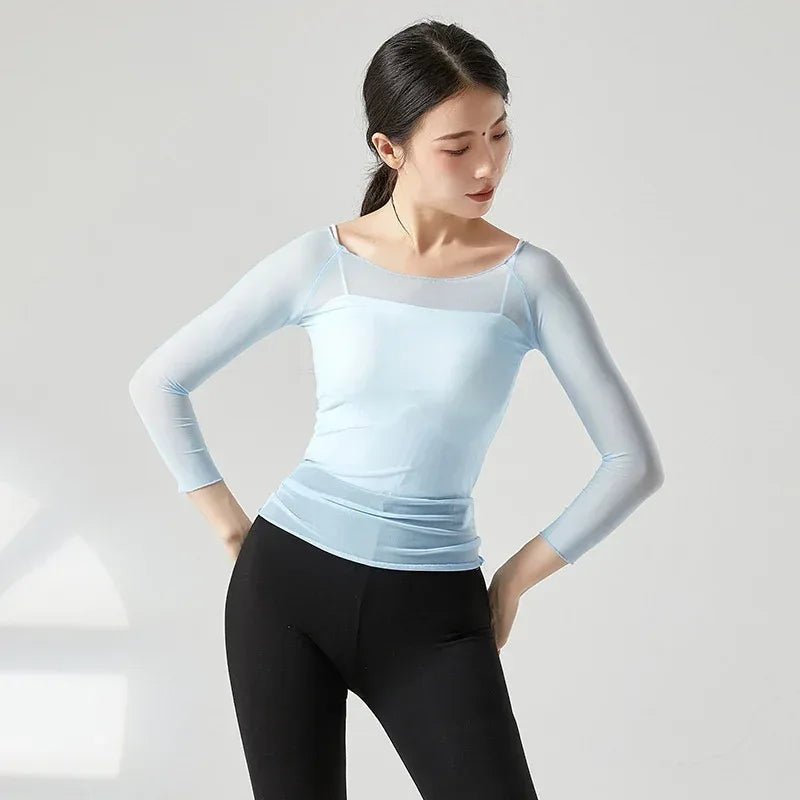 Dress Mesh Top For Women Ballet Practice - Viexta