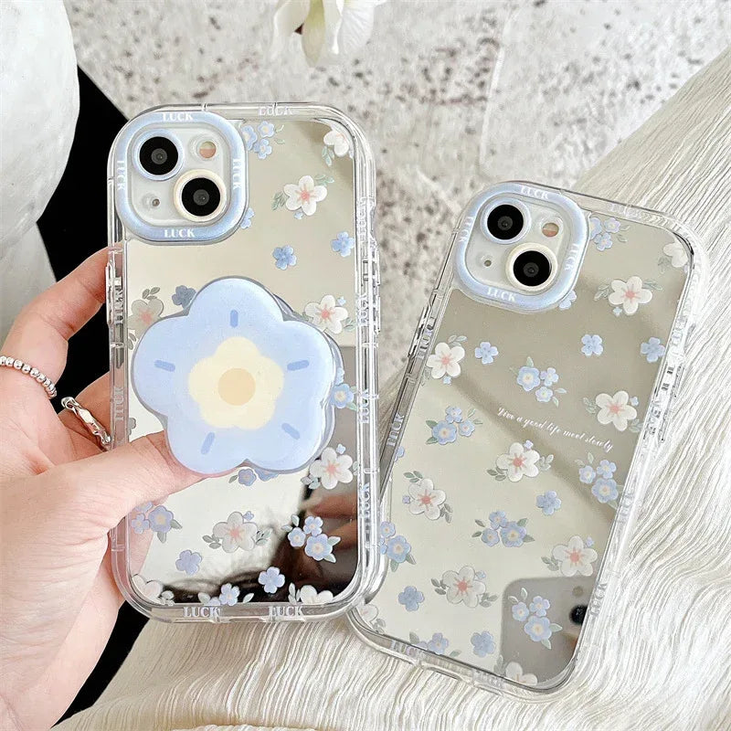 mirror-blue-flower-iphone-case - Viexta