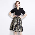 Light Socialite Jacquard Waist Dress