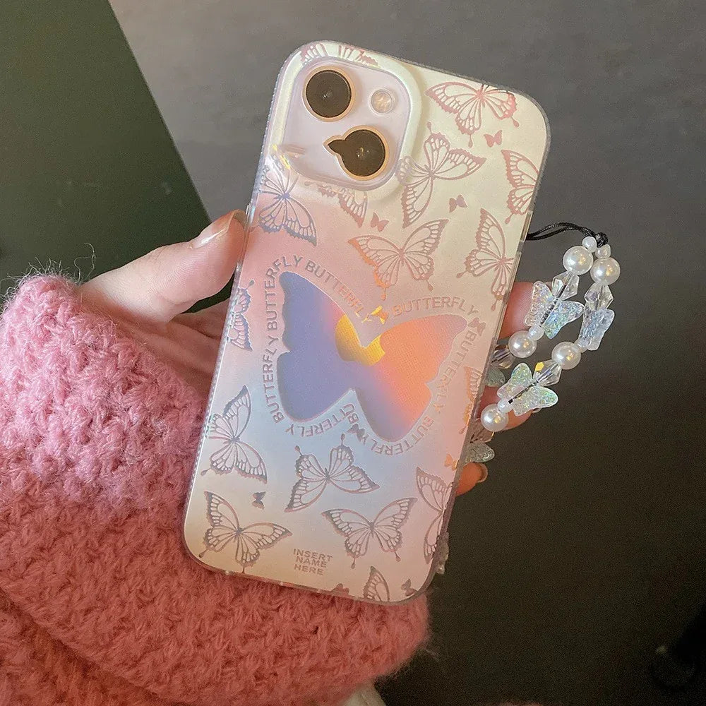 laser-gradient-butterfly-trendy-iphone-case - Viexta
