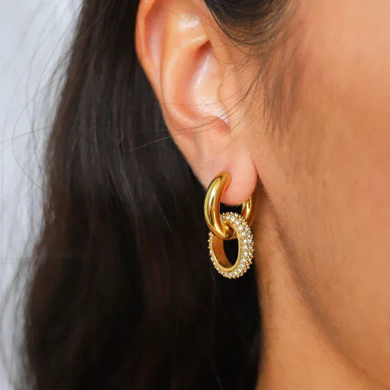 18k-micro-inlaid-zirconium-oval-detachable-earrings - Viexta