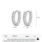 Hexagon Zircon-embedded Earrings - Viexta