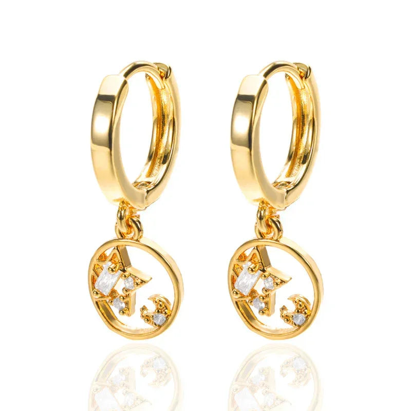Micro Inlaid Zircon Eardrops - Viexta