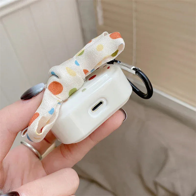 Bluetooth Wireless Earphone Cover With Bow Dot - Viexta
